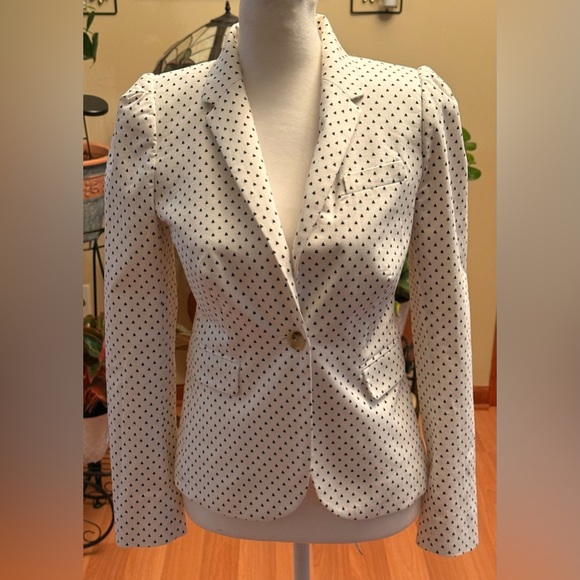 J. Crew White Polka Dot Blazer - Picture 2 of 16